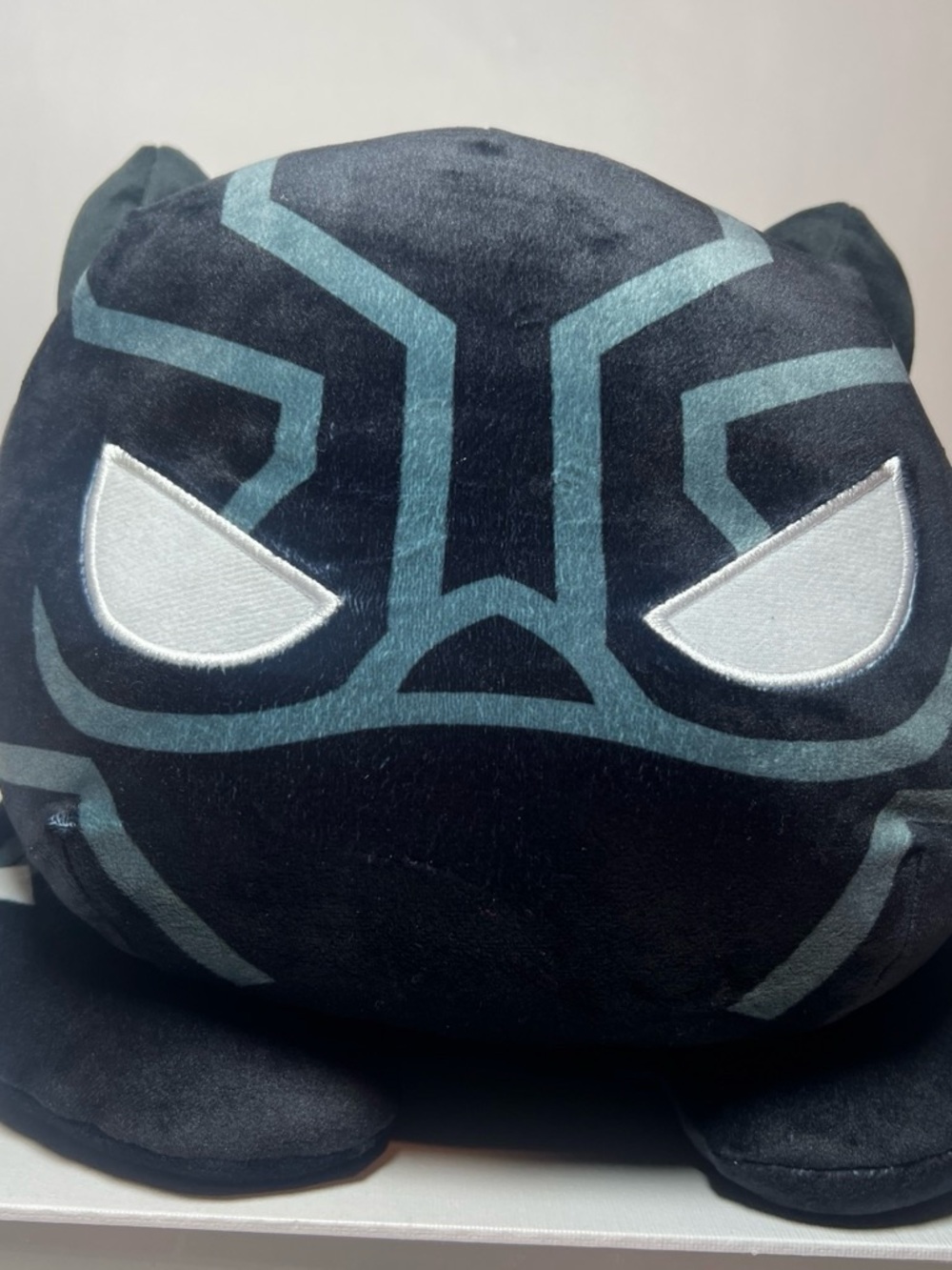 Marvel Black Panther Plush Kids Costume Mask - Black with Teal Accents